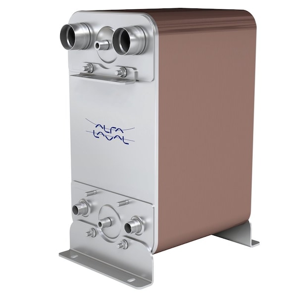 Alfa Laval Brazed Plate Heat Exchanger, AISI 316L, Stainless Steel, 110 Plates -Dual Circuit Evaporator 540k BTU ACH240DQ-110AH-F - main